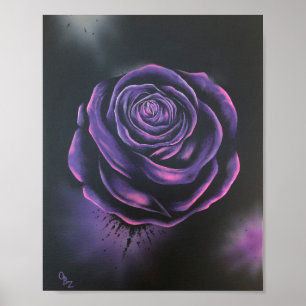 "Rosa roxo" Art Impressão
