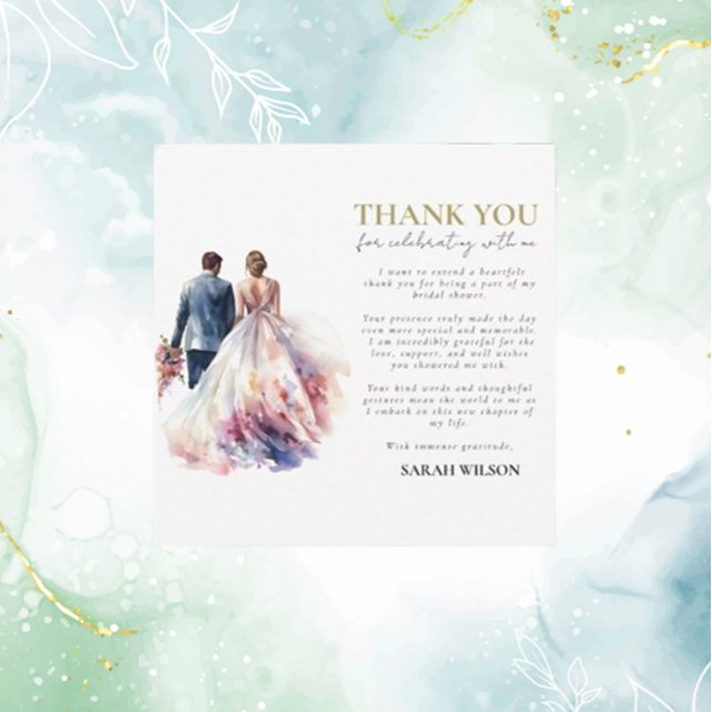 Rosa Russo Boho Floral Bridal Obrigado (Thank You cards, perfect for sharing your appreciation in elegant style.)