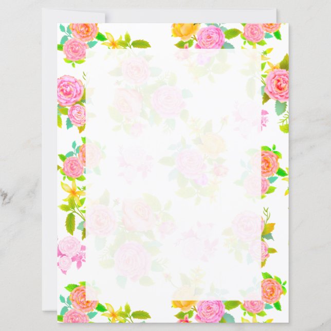 Rosa Shabby Vintage - Vazio branco (Frente)