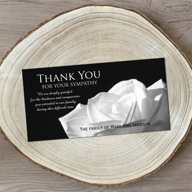 Rosa Simpatia Obrigado Cartão com fotos Memorial (Criador carregado)