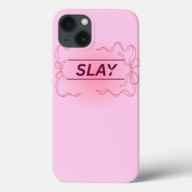 rosa,,slay" capa de telefone (Verso)