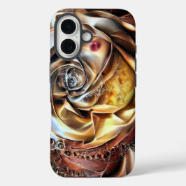 Rosa Steampunk com Face Surreal - Flor Mecânico