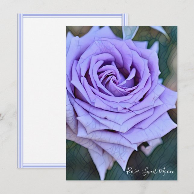 Rosa Sweet Moon: Flat Card (Frente/Verso)