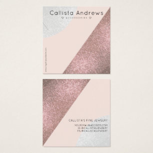 Rosa - Tela Dourada de Colar Cardíaco Glitter Geo