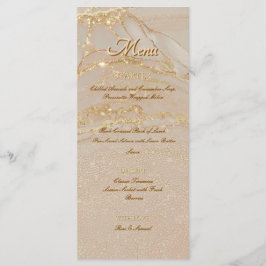 Rosa Tinta Álcool Brilho Dourado Chic Menu Plano