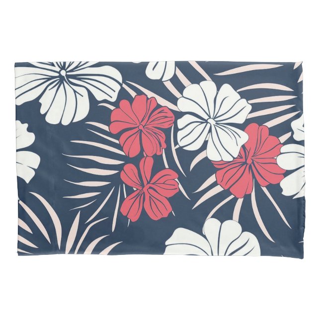 Rosa Tropical e Floral Naval (Frente)