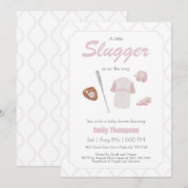 Rosa Um Pequeno Convite De Chá de fraldas De Luz