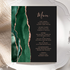 Rosa Verde Emerald Dourado Agate Casamento Escuro