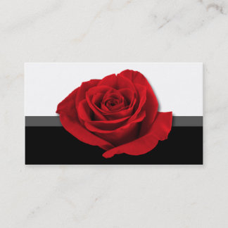 Rosa vermelha - cartões de visitas do florista