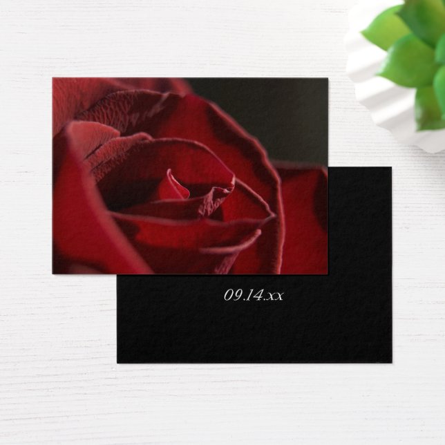Rosa vermelha Elegante Obrigado Marcações De Favor (Mesa)