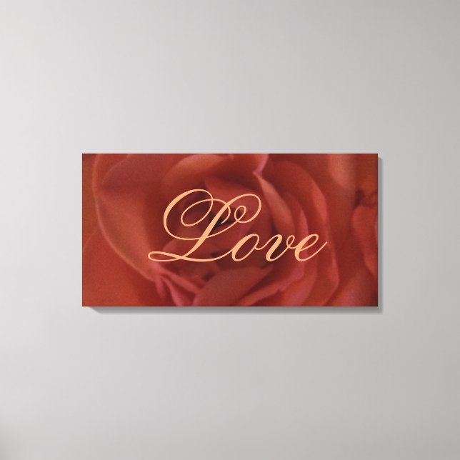 Rosa vermelha Love Canvas (Frente)