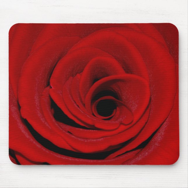 Rosa vermelha Mousepad (Frente)