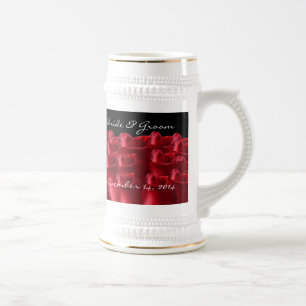 Rosa vermelha Noiva e Caneca de cerveja de Data de