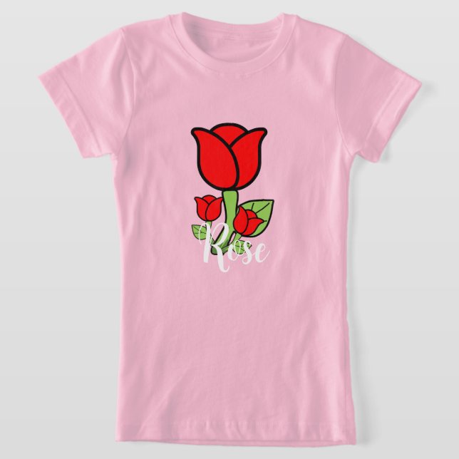 Rosa vermelha T-Shirt (Postura )