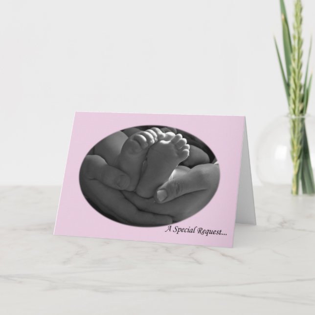 Rosa "Você será meu padrinho" do Cartão de Menina (Frente)