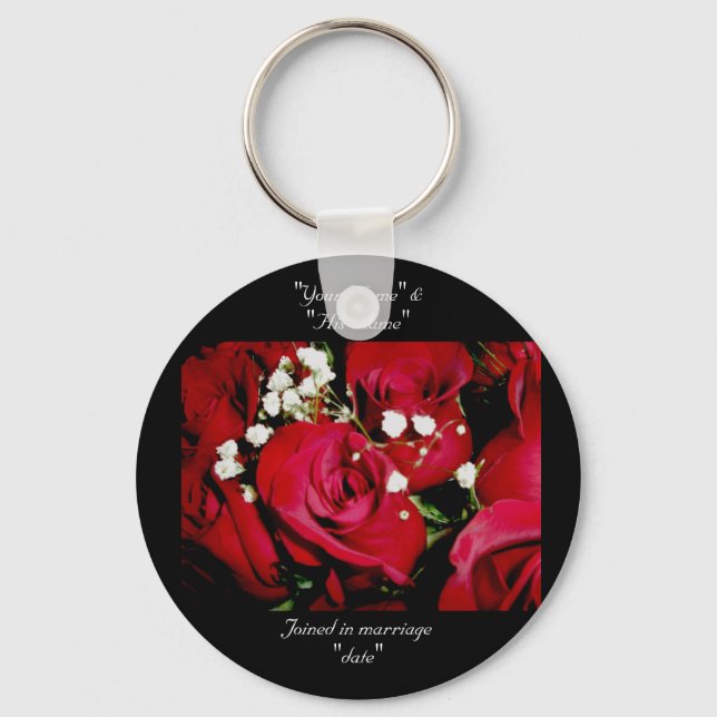 Rosa Wedding Chaveiro (Frente)