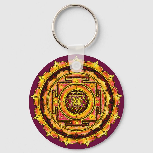 Rosa Yantra Chaveiro (Frente)