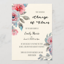 Rosas Alteração do Cartão de Chá de fraldas de Pla