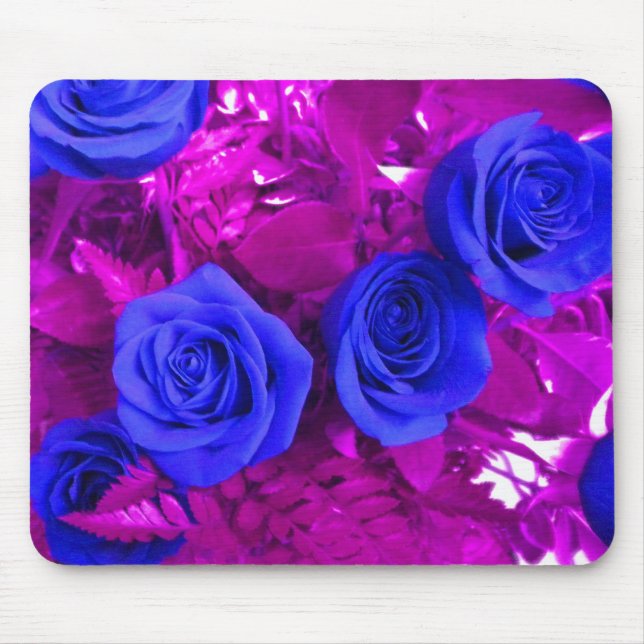 Rosas azuis 2 Mousepad (Frente)