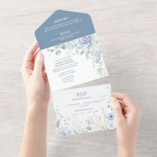 Rosas Azuis e Brancas, Convite para Casamento de P