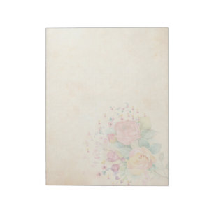 Rosas - Bloco de notas de 40 folhas de 11" x 8,5"