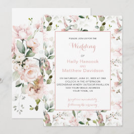 Rosas Blush Hummingbird Sage Greenery Casamento