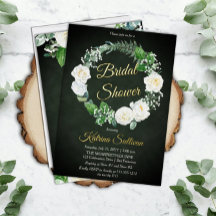 Rosas Brancas | Chuveiro de Noiva com Folhagem de