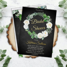 Rosas Brancas | Chuveiro de Noiva com Folhagem de