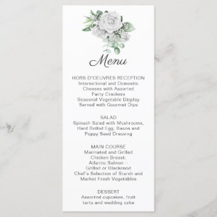 Rosas brancas, Eucalipto, Menu Respiração do Beb