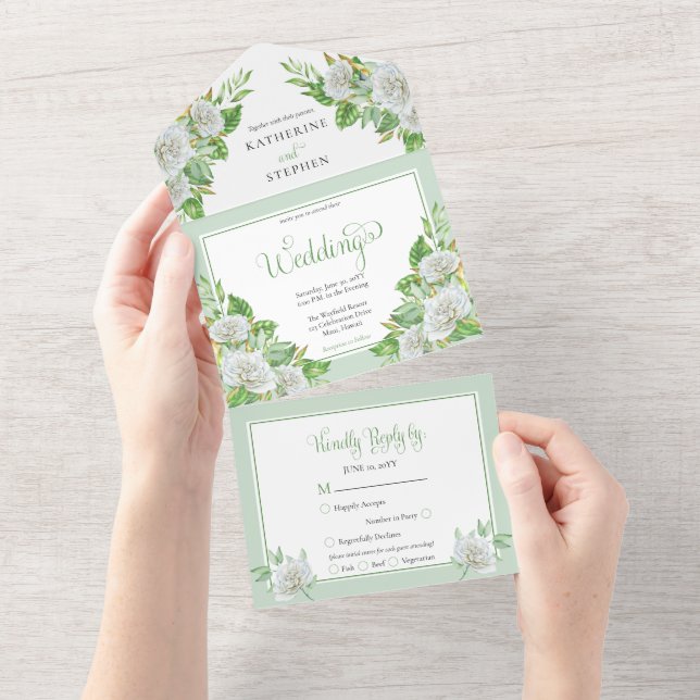 Rosas brancas | Greenery Boho Floral Wedding (Tearaway)