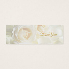 Rosas Brancas Obrigado Marca De Favor De Casamento