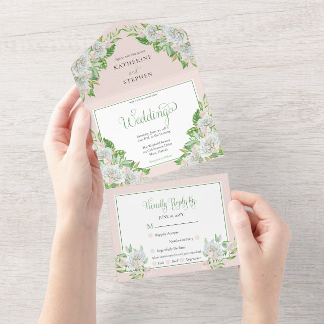 Rosas brancas | Orquídeas Boho Floral Casamento (Tearaway)