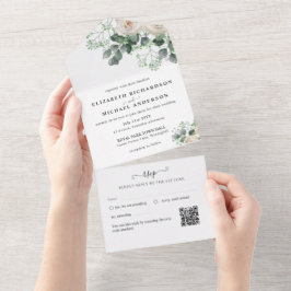 Rosas Brancas Sage Eucalyptus Deixa Orçamento De C
