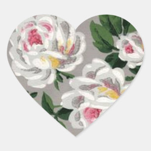 Rosas brancos do vintage em cinzas - etiqueta