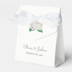 Rosas brancos que Wedding caixas do favor