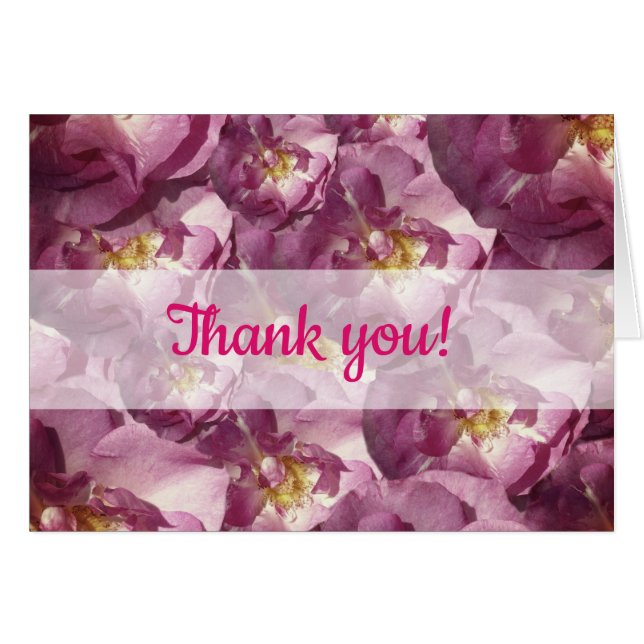 Rosas Brilhantes Cartão de Água Foto (Frente horizontal)