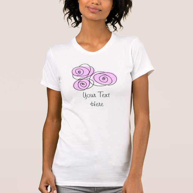Rosas Camiseta 'Texto' do Buquê Lilac rosa pálido (Frente)