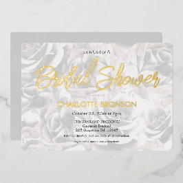 Rosas Cinzas desbotadas Chá de panela personalizad