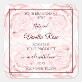 Rosas claro de etiquetas de empacotamento de produ