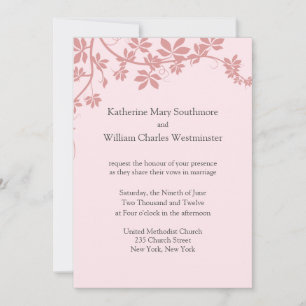 rosas claro E Convites De Casamento Mauve