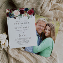 Rosas Clássicos ricos Boda Convite de Casamento