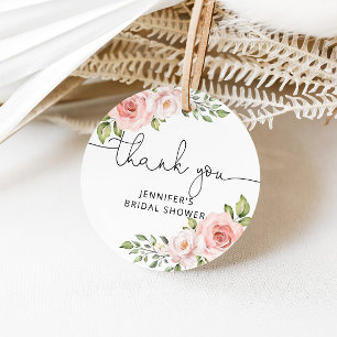 Rosas com borrão flexível - etiqueta de favor do