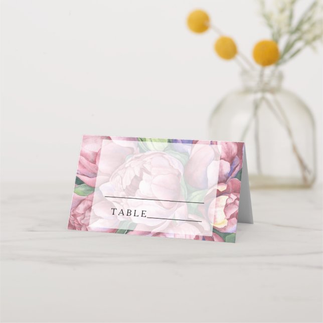 Rosas cor-de-rosa - cartões de casamento (Frente)