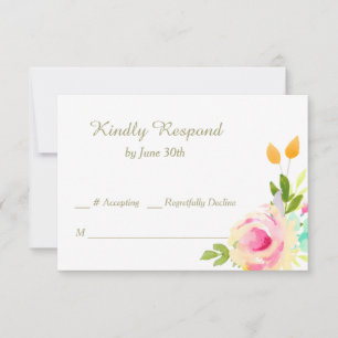 Rosas cor-de-rosa do pêssego em RSVP Wedding