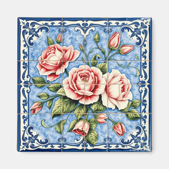 rosas coradas de Lisboa íman (Frente)