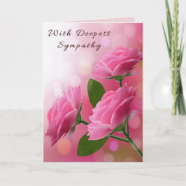Rosas cristãos do rosa do Cartão de condolências