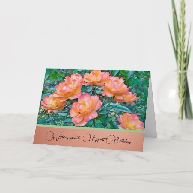 Rosas da Beleza - Cartão de Aniversário (Frente)