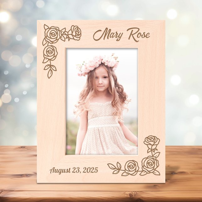 rosas de 2 cantos Texto personalizado 5x7 (Criador carregado)