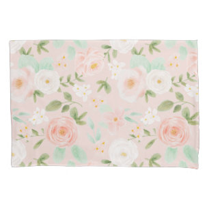 Rosas de aquarela Flores a Rosa e Pêssego