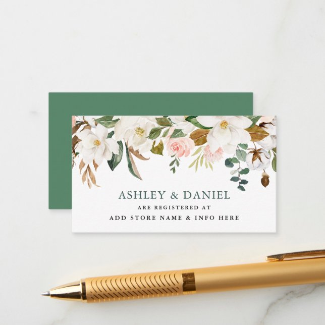 Rosas de Aquarela Magnolias Inserção do Registro C (Frente/Verso In Situ)